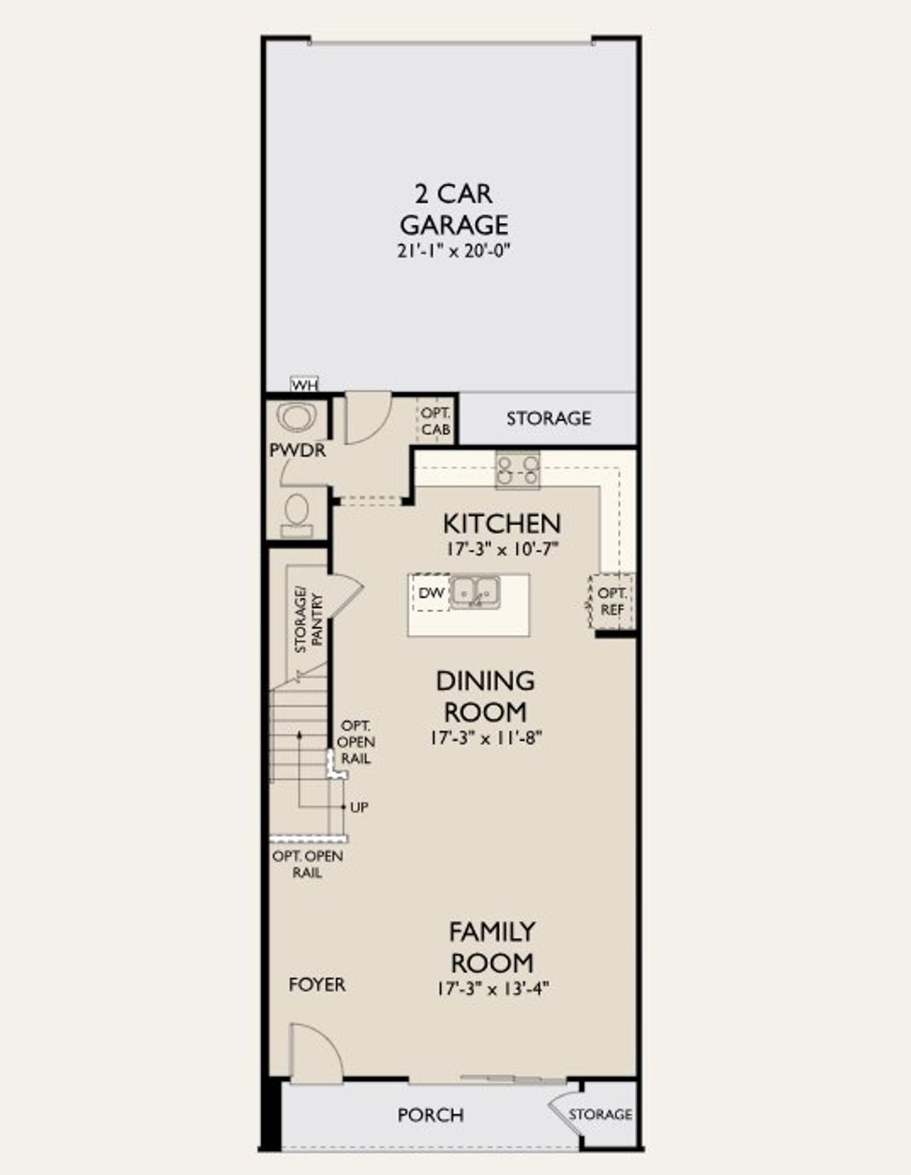 2D floor plan layout for the Johnson by Ashton Woods in The Farm, Allen, TX (Image 2).