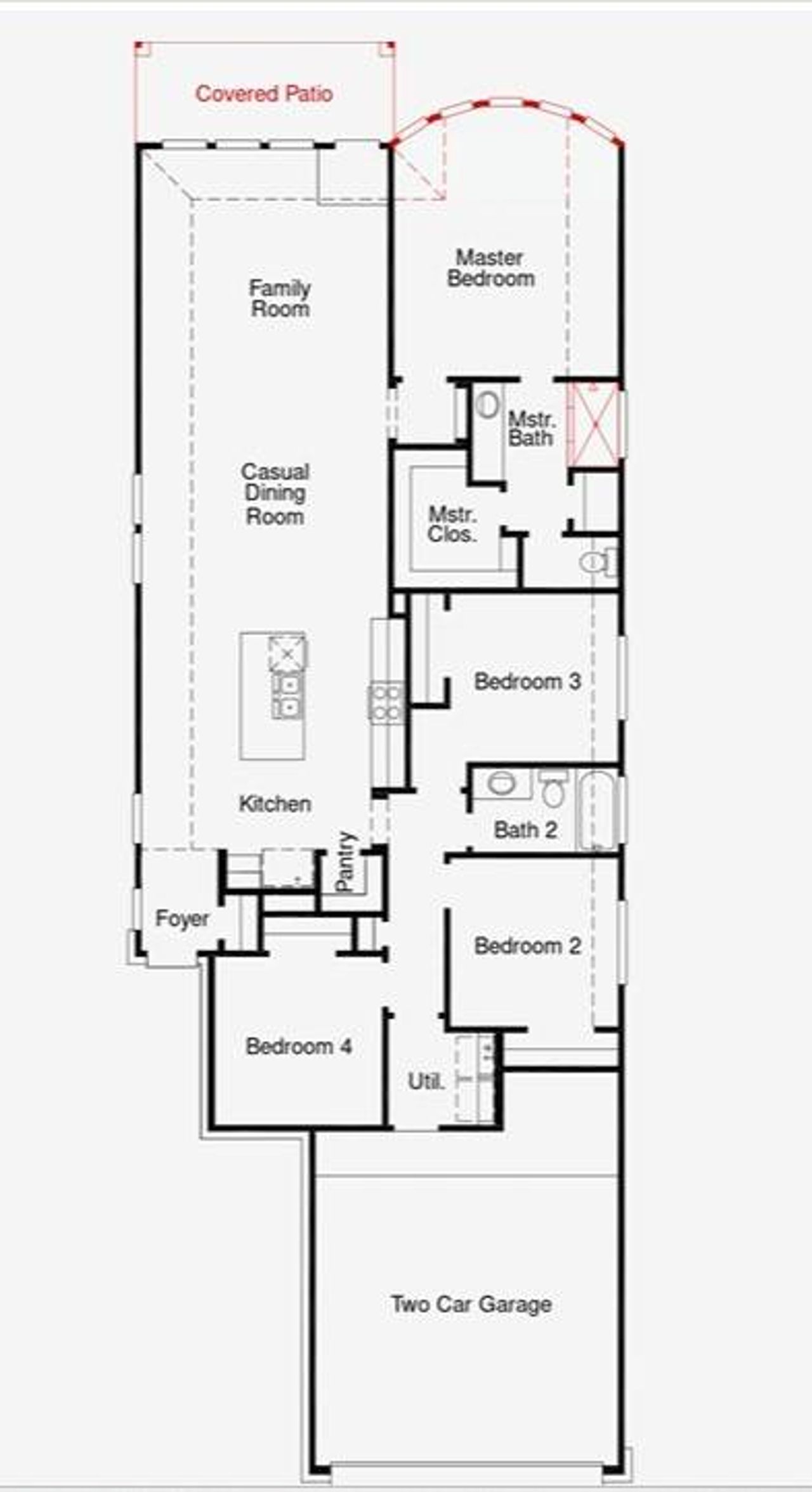 2D floor plan layout of this home in The Trails, New Caney, TX (Image 2).