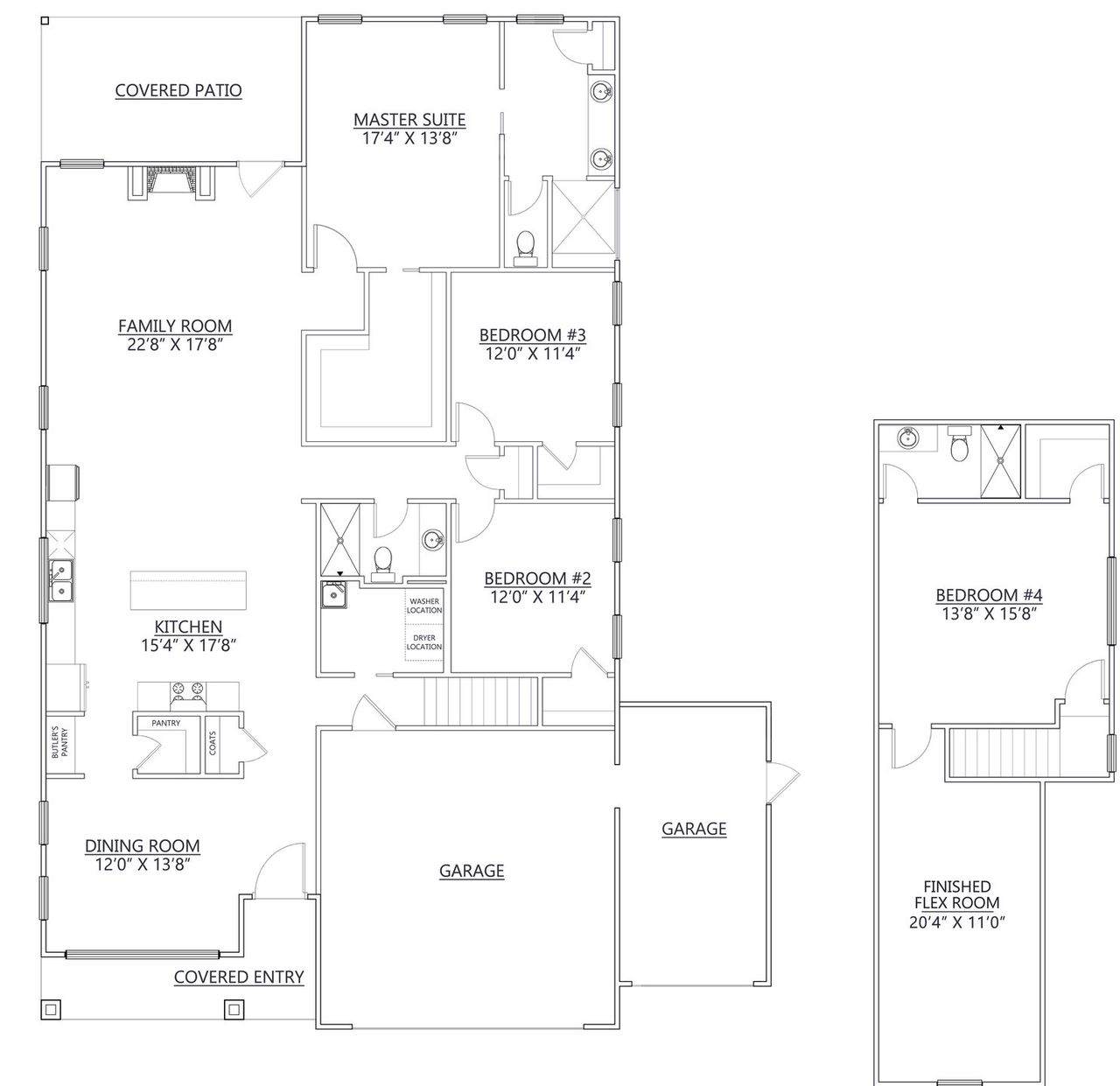 2D floor plan layout for the VAIL by D.R. Horton in Blue Ridge Trail, Fountain Inn, SC (Image 2). 2D floor plan layout for the VAIL by D.R. Horton in Blue Ridge Trail, Fountain Inn, SC (Image 2).