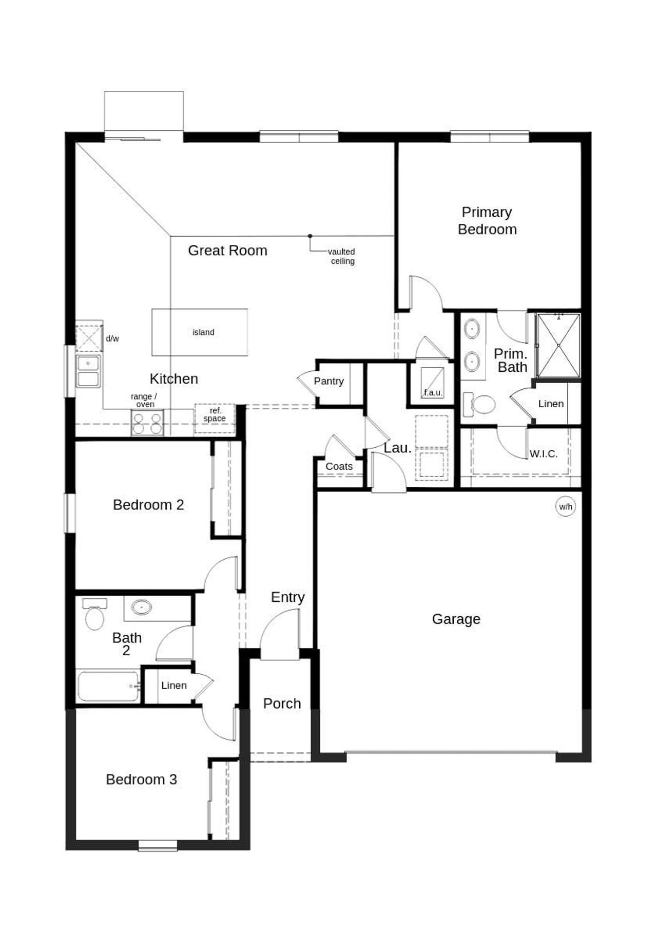 2D floor plan layout of this home in Riverstone, Land O' Lakes, FL (Image 2).
