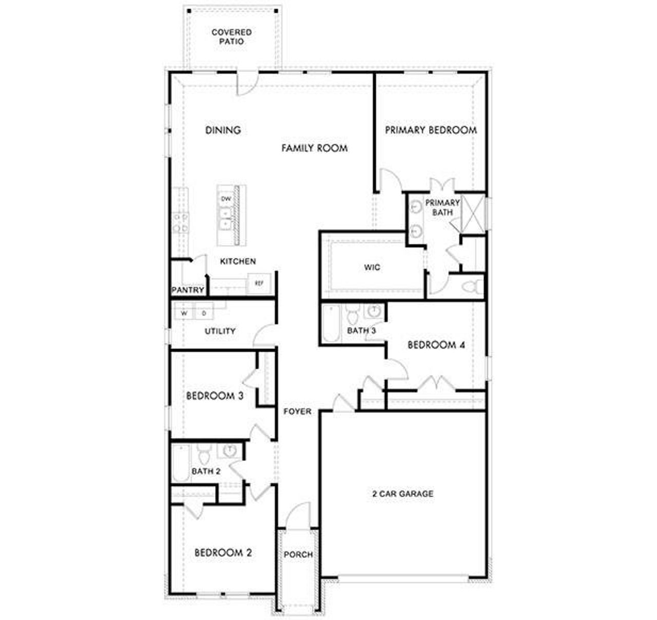 2D floor plan layout of this home in Eastridge - Signature Series, Princeton, TX (Image 2).