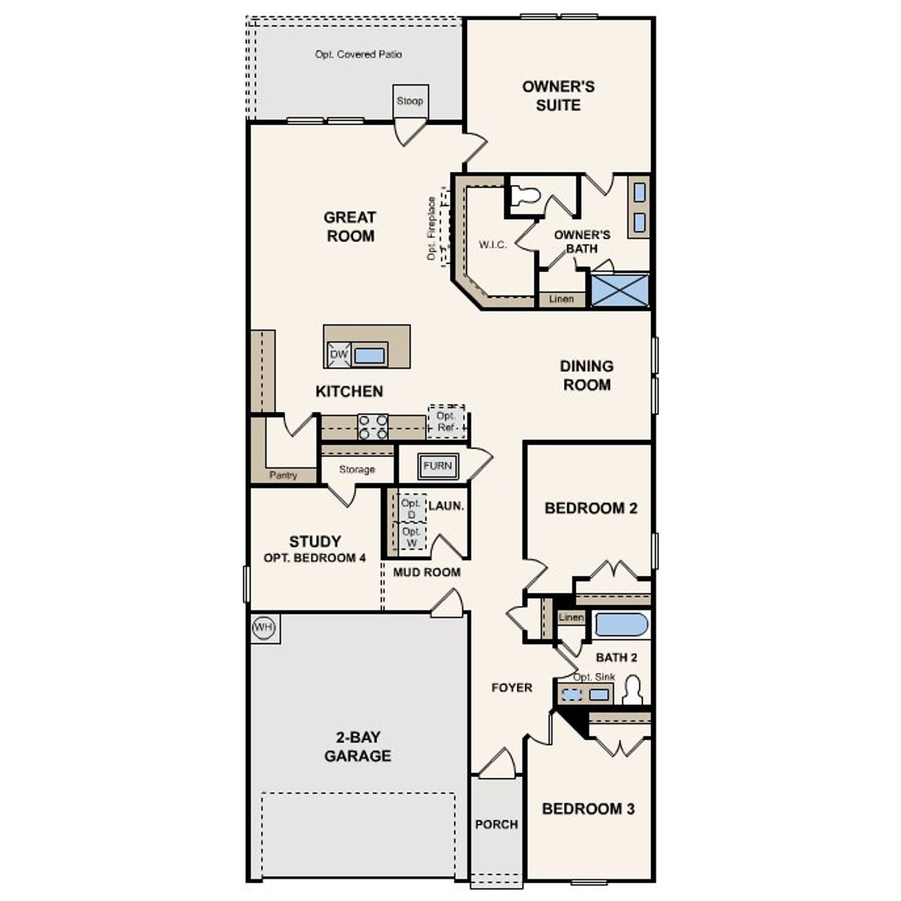 2D floor plan layout of this home in Evelyn, Austin, TX (Image 2). 2D floor plan layout of this home in Evelyn, Austin, TX (Image 2).