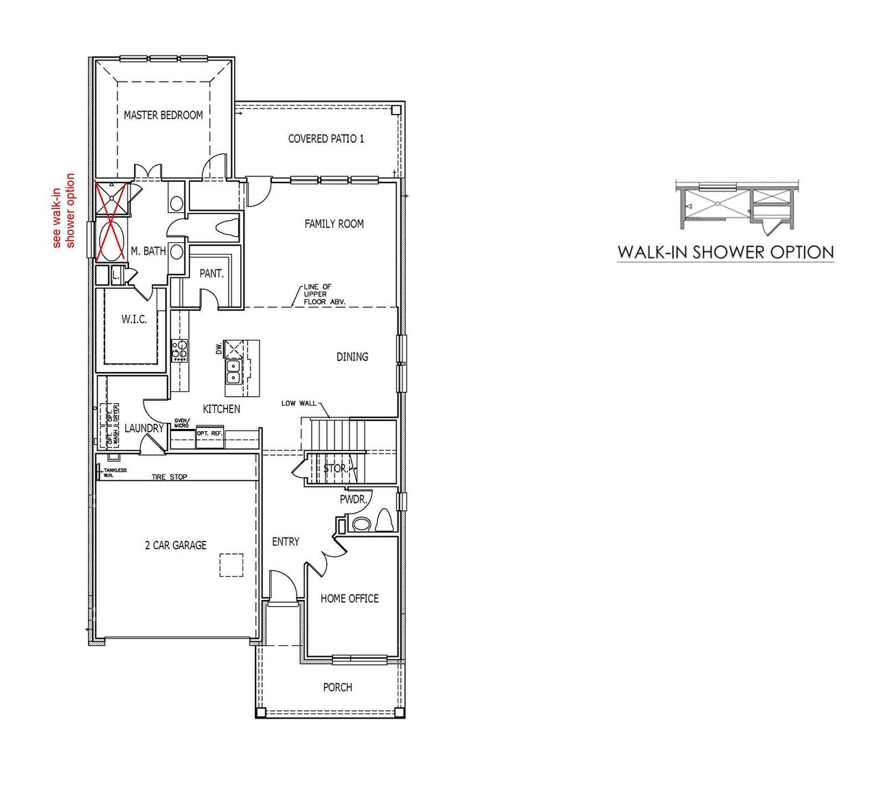 2D floor plan layout of this home in Mayfair, New Braunfels, TX (Image 2).