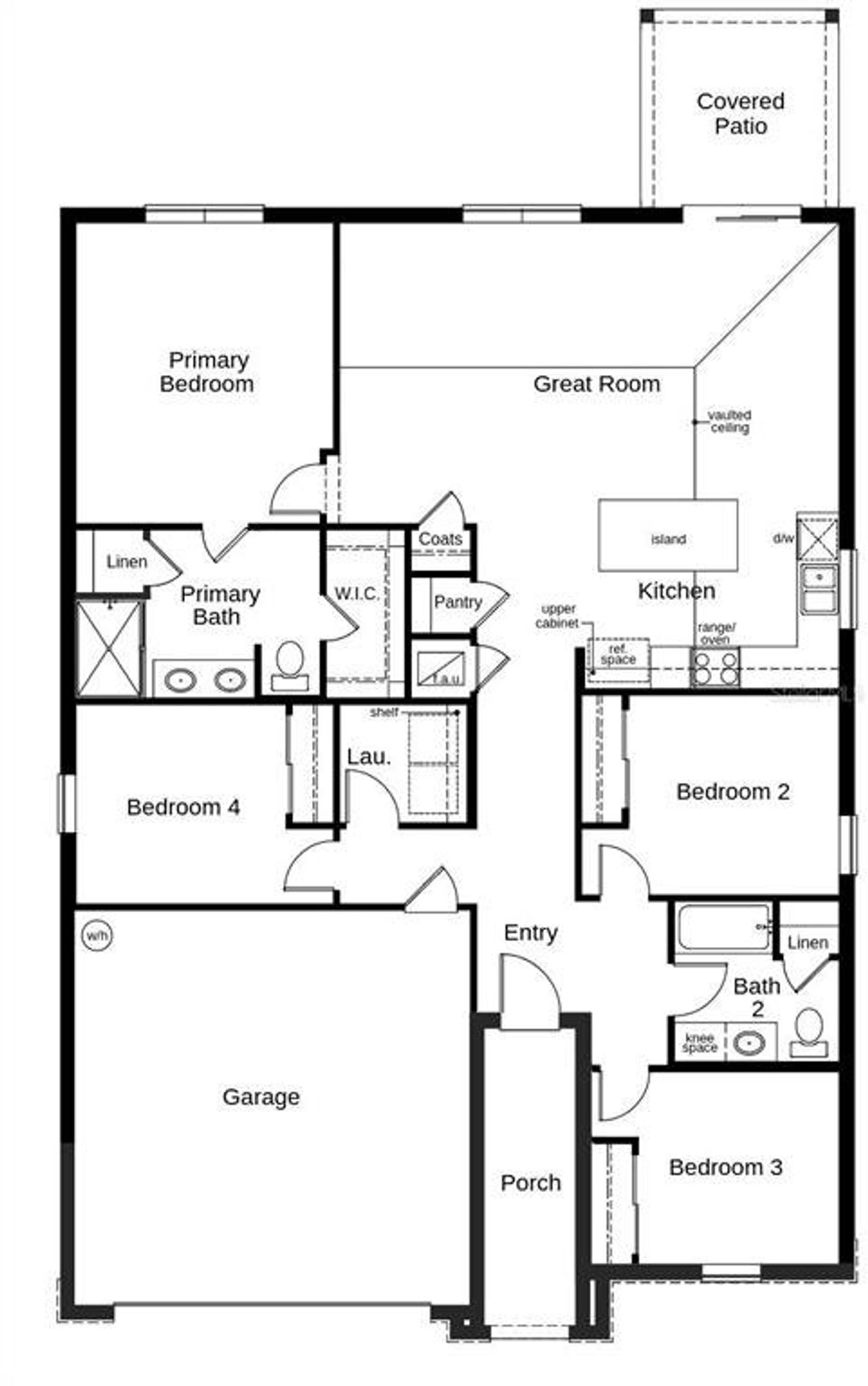 2D floor plan layout of this home in Reserve at Forest Lake II, Lake Wales, FL (Image 2).