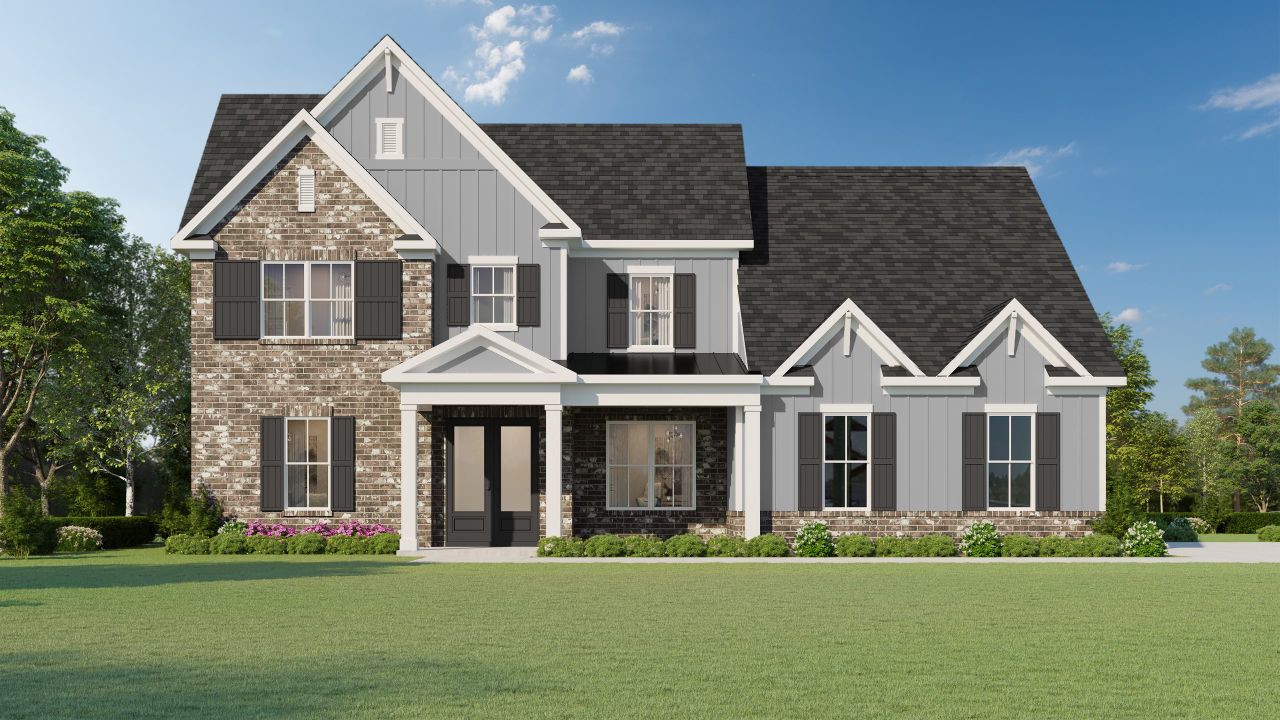 Representative exterior photo of a completed home built from the Manchester by Grant & Co in Walker Farms, Bartlett, TN (Image 2).