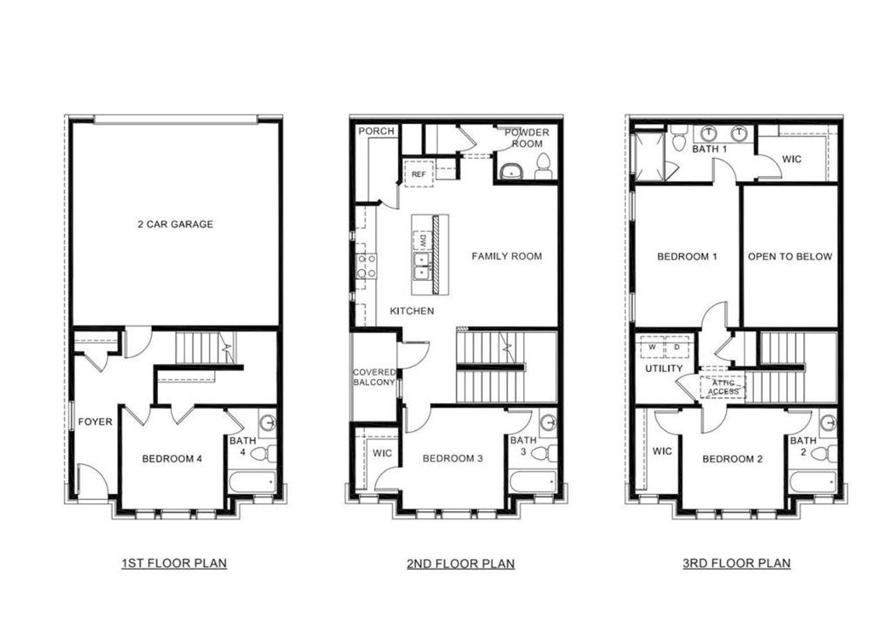 2D floor plan layout of this home in Mustang Square, Plano, TX (Image 2).
