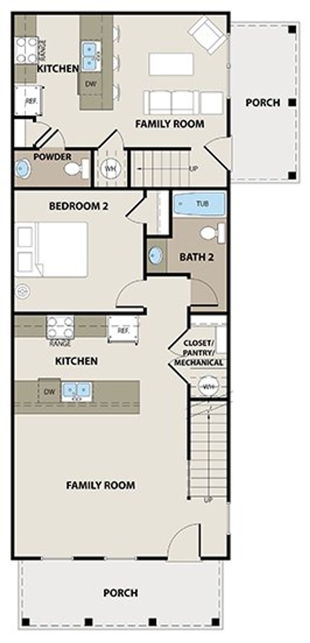 2D floor plan layout for the Josephine by Peachtree Building Group in The Cottages at East Lanier, Fayetteville, GA (Image 2). 2D floor plan layout for the Josephine by Peachtree Building Group in The Cottages at East Lanier, Fayetteville, GA (Image 2).