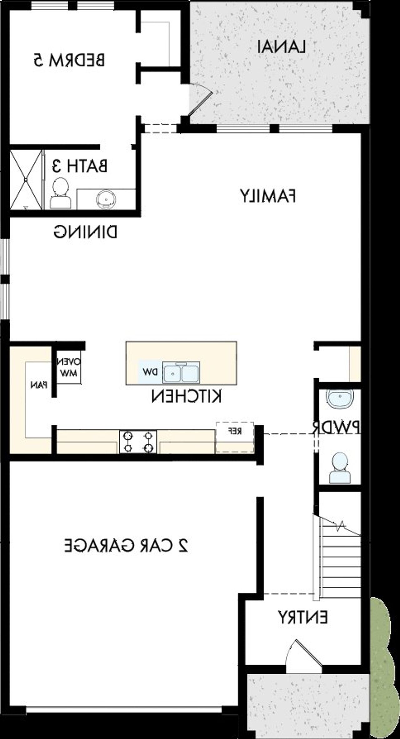 2D floor plan layout of this home in Persimmon Place – Garden Series, Wesley Chapel, FL (Image 2).