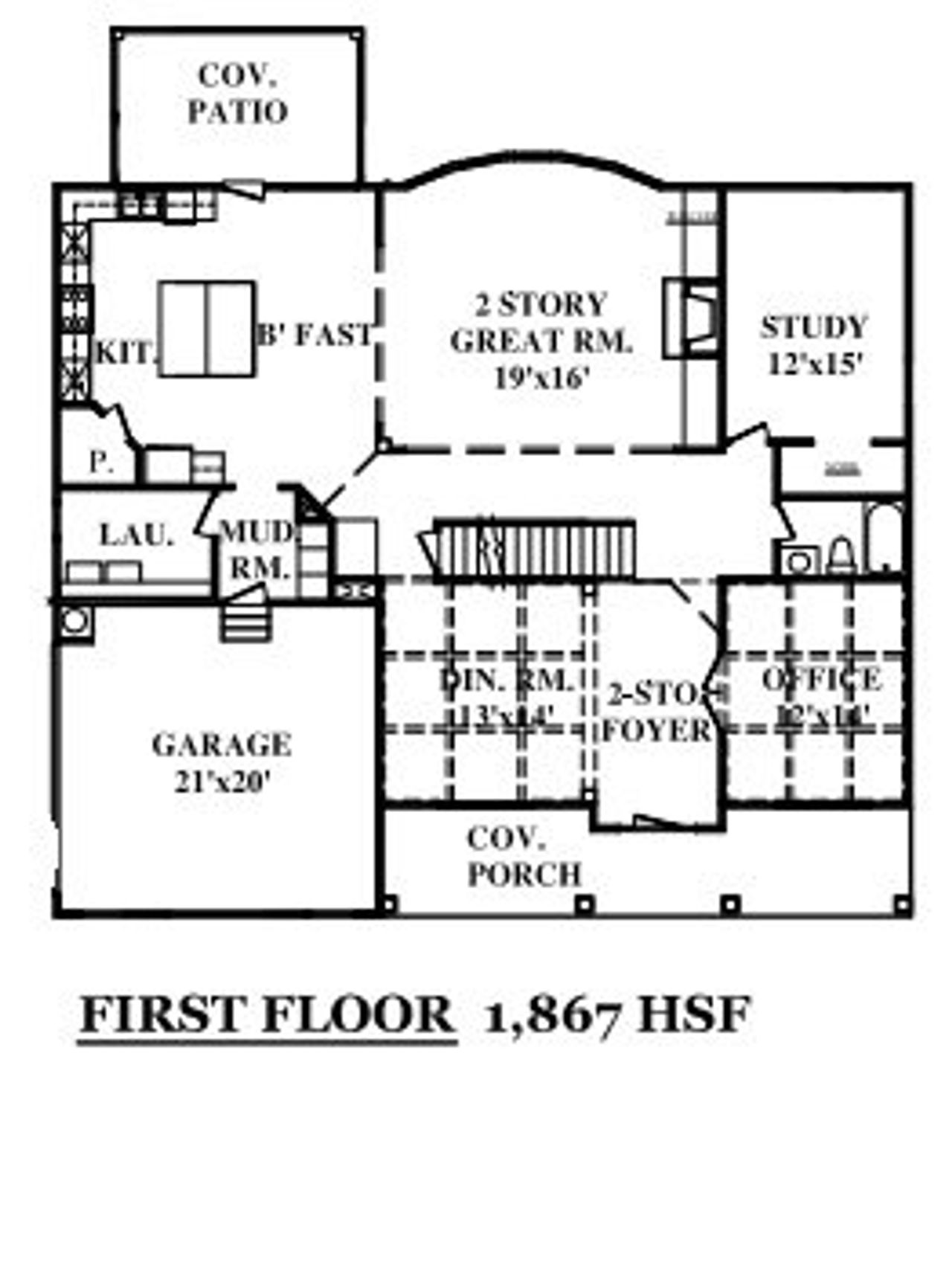 2D floor plan layout for the Barnhart by JR Homes in Creek Run, Denver, NC (Image 2).