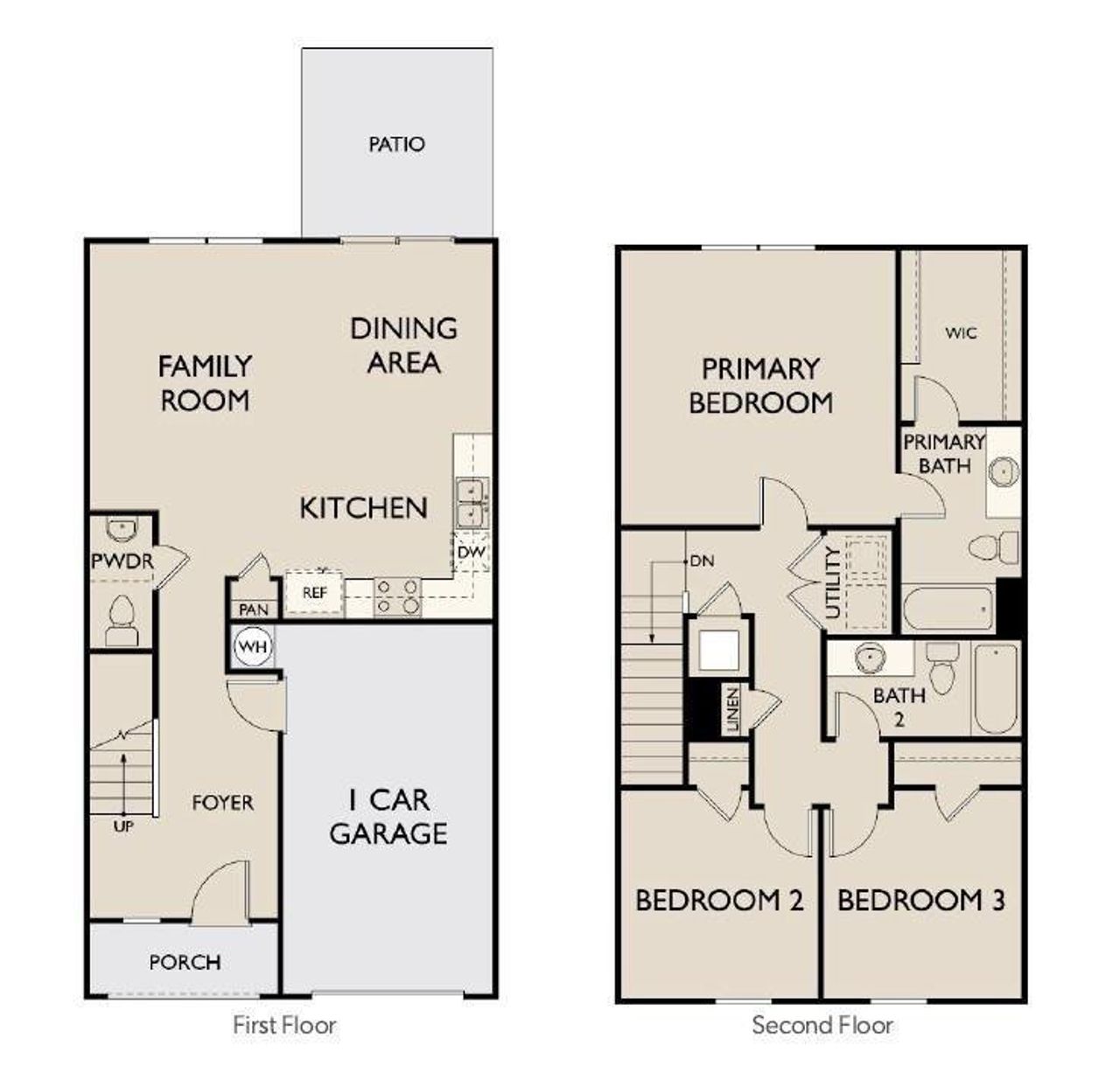 2D floor plan layout of this home in Rivington Walk, Winder, GA (Image 2). 2D floor plan layout of this home in Rivington Walk, Winder, GA (Image 2).