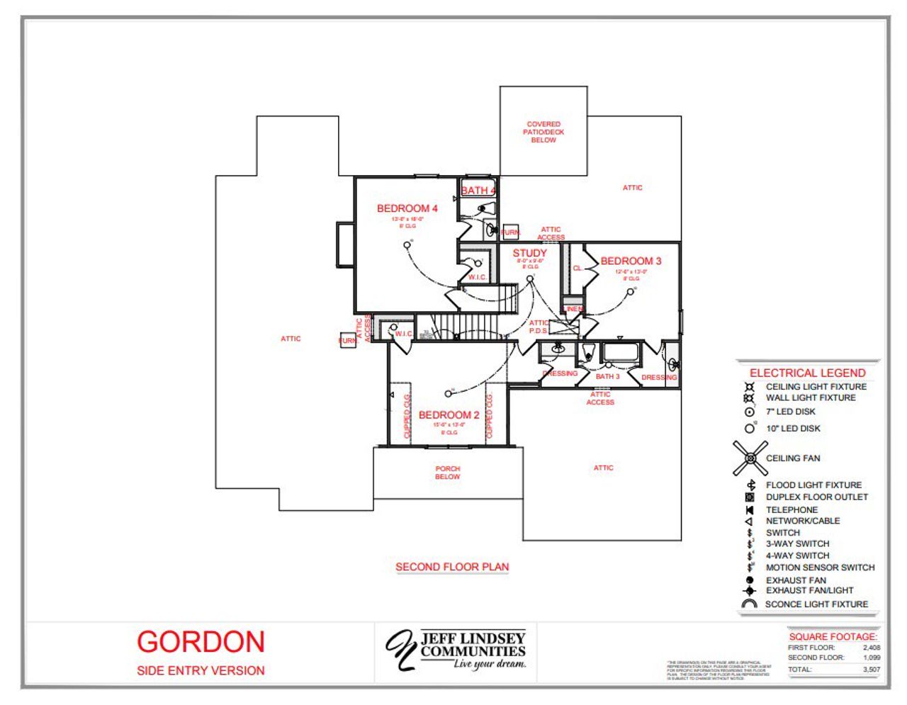 2D floor plan layout of this home in Mill Farms, Peachtree City, GA (Image 2).