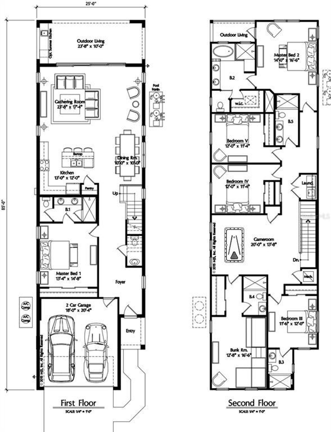 2D floor plan layout of this home in , Reunion, FL (Image 2).