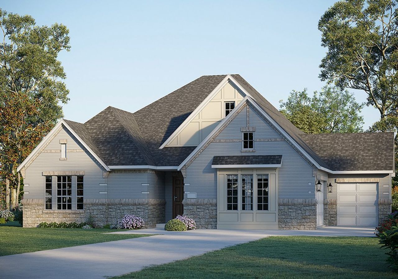 Representative exterior photo of a completed home built from the Lincoln by GFO Home in Eagle’s Estates, Burleson, TX (Image 2).