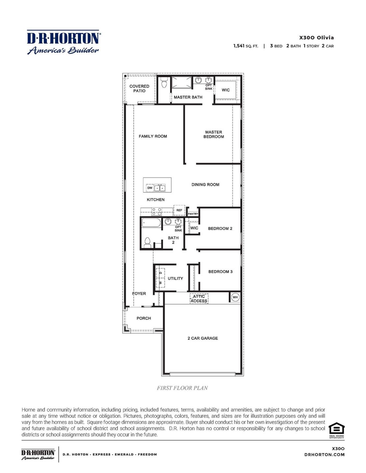 2D floor plan layout of this home in Lakes at Westland Ranch, League City, TX (Image 2).