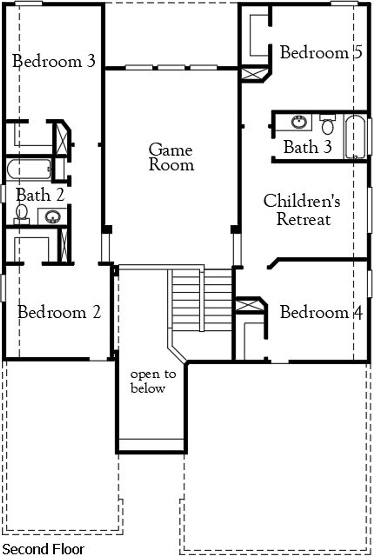 2D floor plan layout for the Inwood (3082-CM-40) by Coventry Homes in Buffalo Crossing, Cibolo, TX (Image 2). 2D floor plan layout for the Inwood (3082-CM-40) by Coventry Homes in Buffalo Crossing, Cibolo, TX (Image 2).