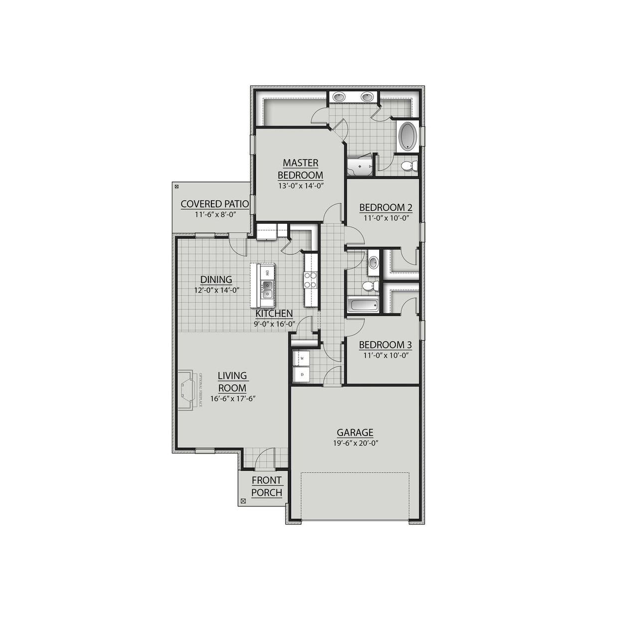 2D floor plan layout for the Dogwood IV B by DSLD Homes in Orange Gardens, Orange, TX (Image 2). 2D floor plan layout for the Dogwood IV B by DSLD Homes in Orange Gardens, Orange, TX (Image 2).