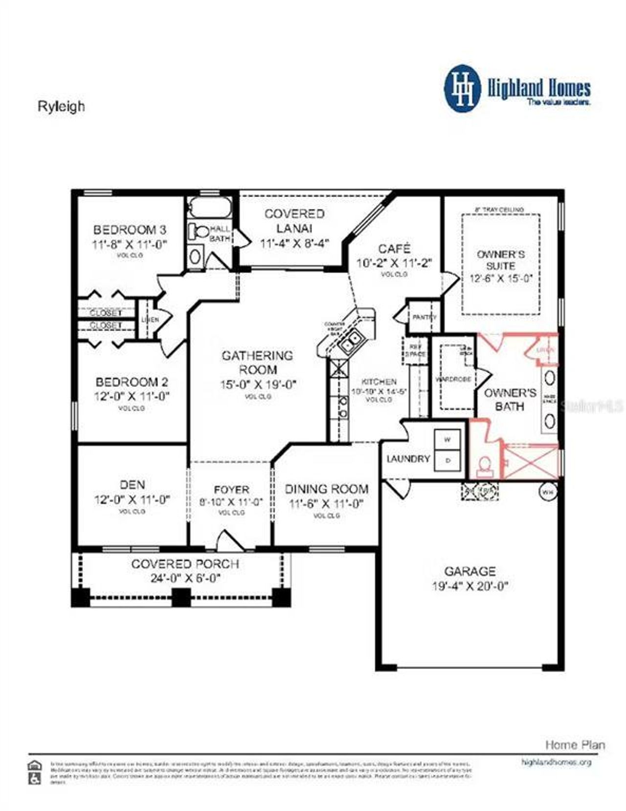2D floor plan layout of this home in The Lakes, Lake Alfred, FL (Image 2).