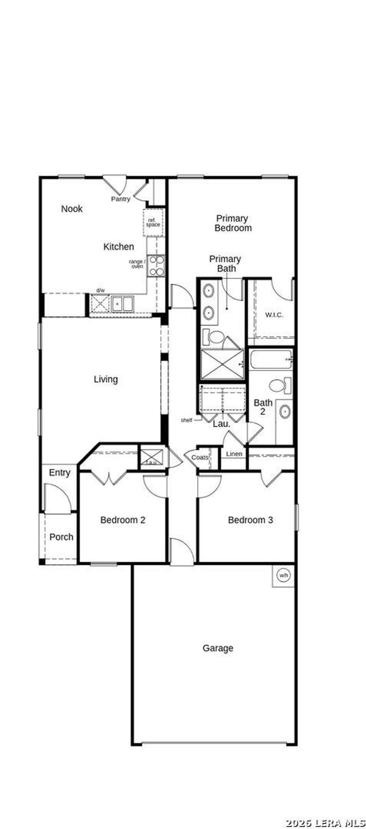 2D floor plan layout of this home in Punta Verde, Converse, TX (Image 2).