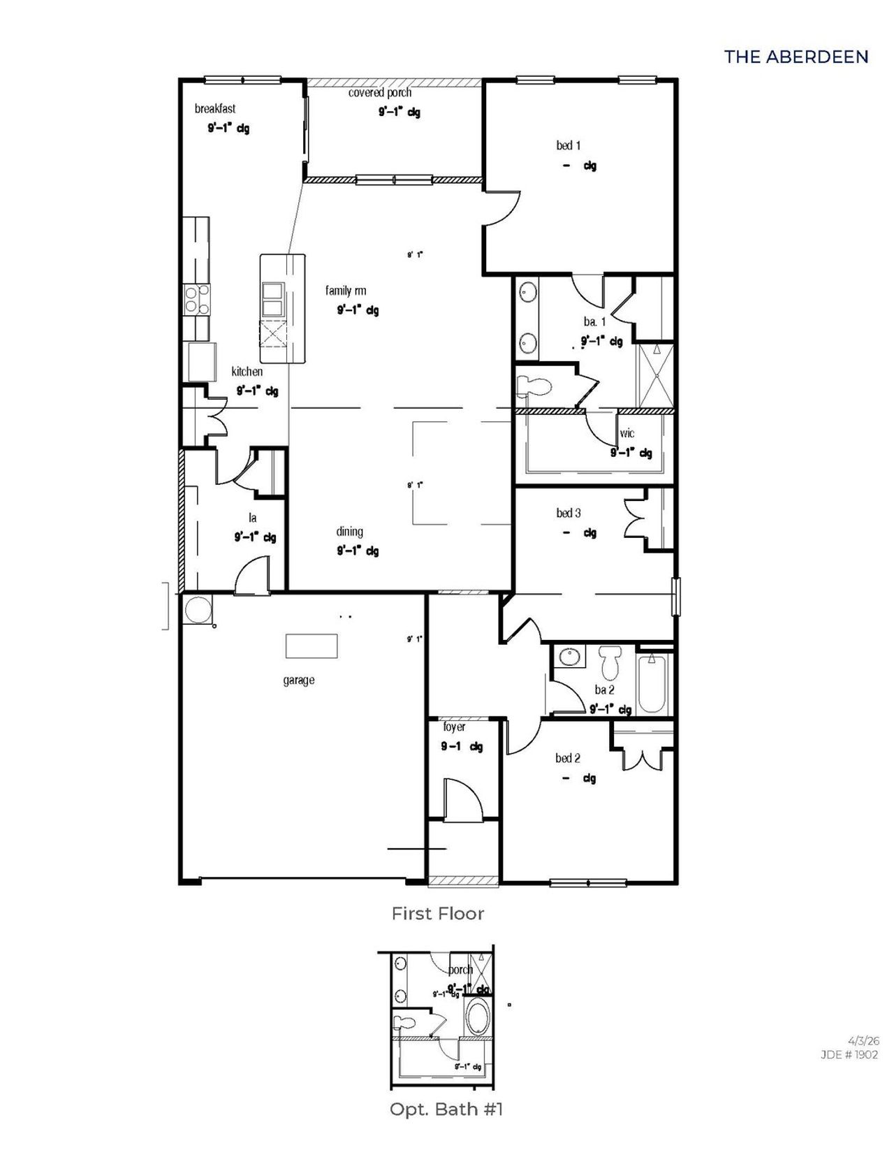 2D floor plan layout of this home in Laurel Grove, Guyton, GA (Image 2).