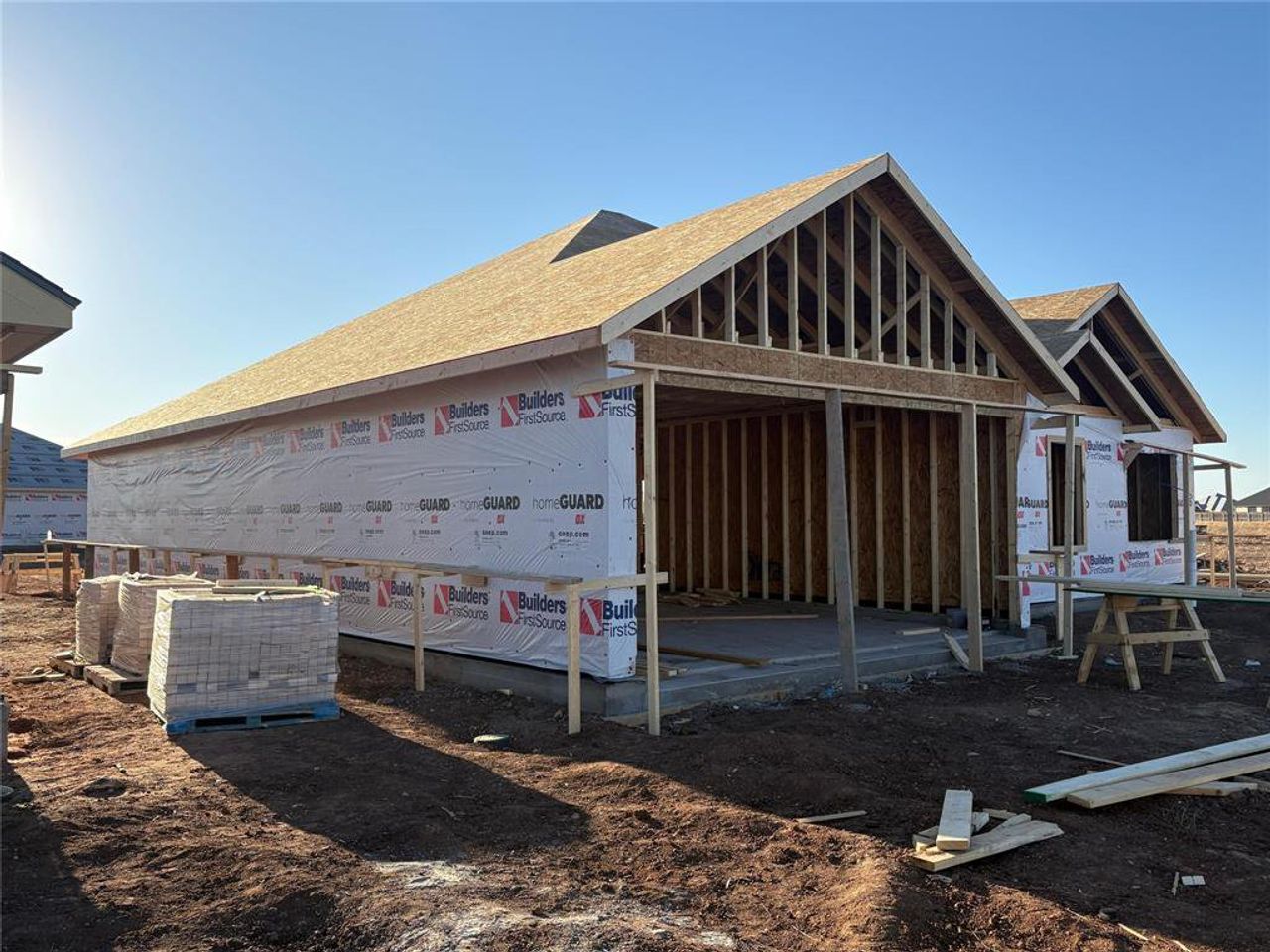 In-progress construction of a new home in , Abilene, TX (Image 2).