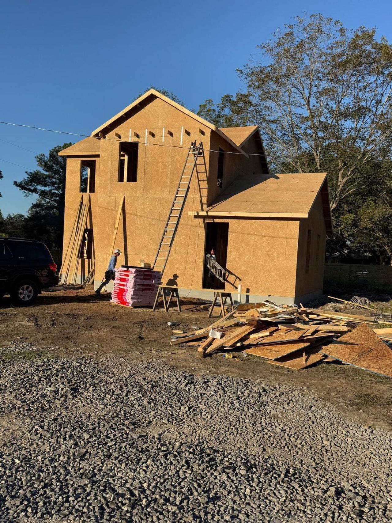 In-progress construction of a new home in , Summerville, SC (Image 2).