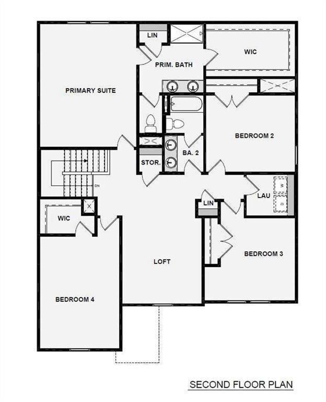 2D floor plan layout of this home in Reserve at Gum Springs, Jefferson, GA (Image 2).