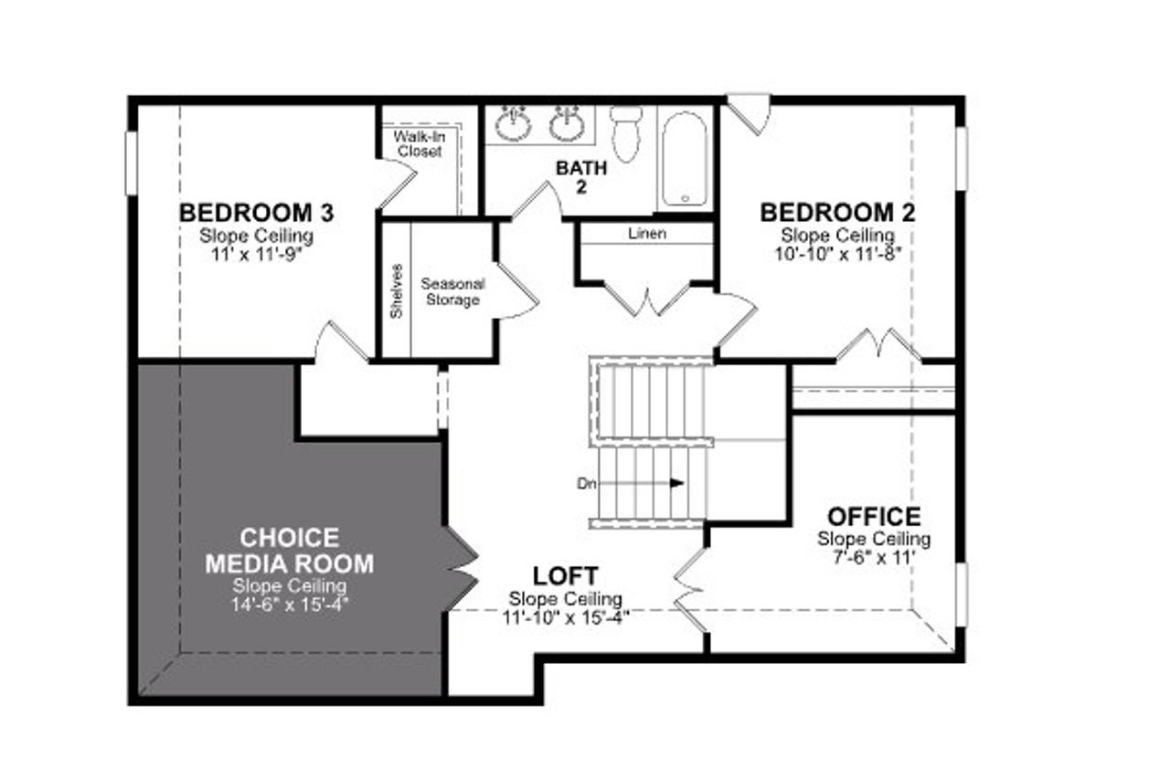 2D floor plan layout of this home in Veranda: Premier, San Antonio, TX (Image 2).