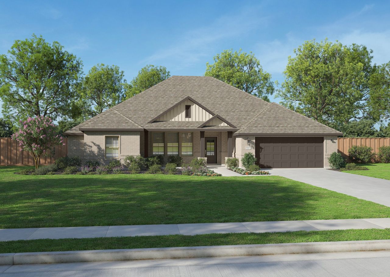 Representative exterior photo of a completed home built from the Alpine by Centre Living Homes in Haven Ranch, Waxahachie, TX (Image 2).
