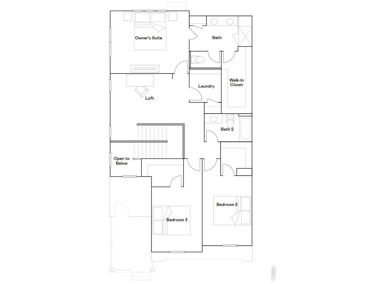 2D floor plan layout of this home in Timber Lark, Fort Collins, CO (Image 2).