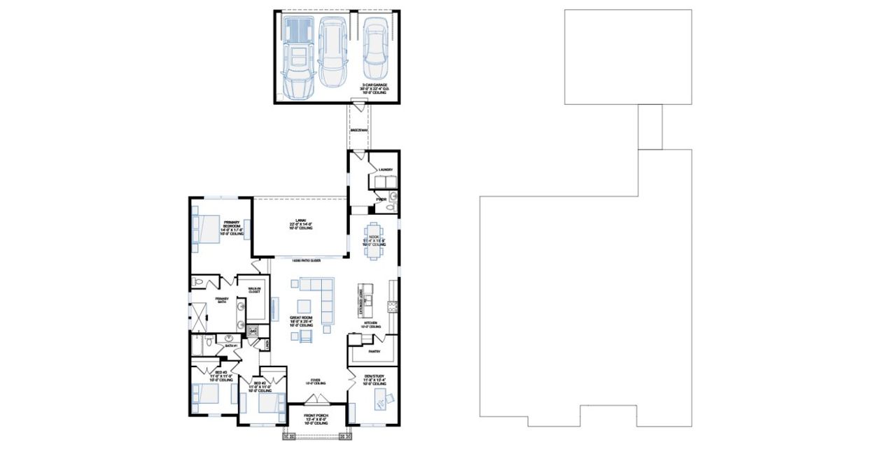 2D floor plan layout for the Crescent by Cardel Homes in Seaflower, Bradenton, FL (Image 2). 2D floor plan layout for the Crescent by Cardel Homes in Seaflower, Bradenton, FL (Image 2).