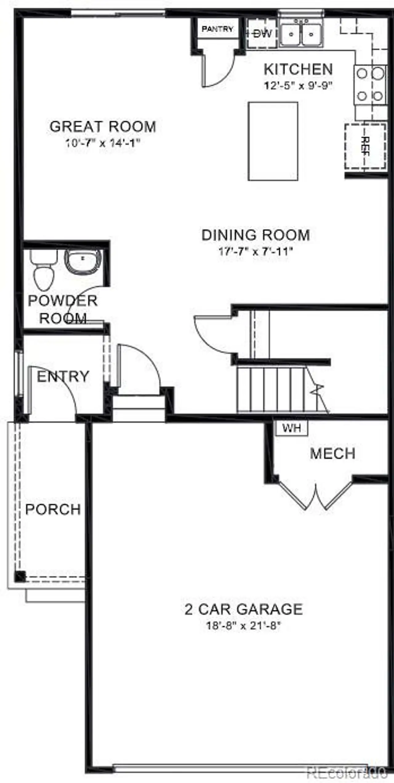 2D floor plan layout of this home in Ellston Park, Colorado Springs, CO (Image 2).