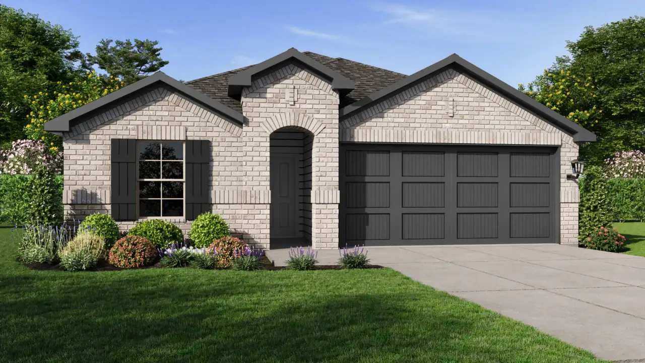 Representative exterior photo of a completed home built from the Harris by D.R. Horton in Hickory Grove, Krum, TX (Image 2). Representative exterior photo of a completed home built from the Harris by D.R. Horton in Hickory Grove, Krum, TX (Image 2).