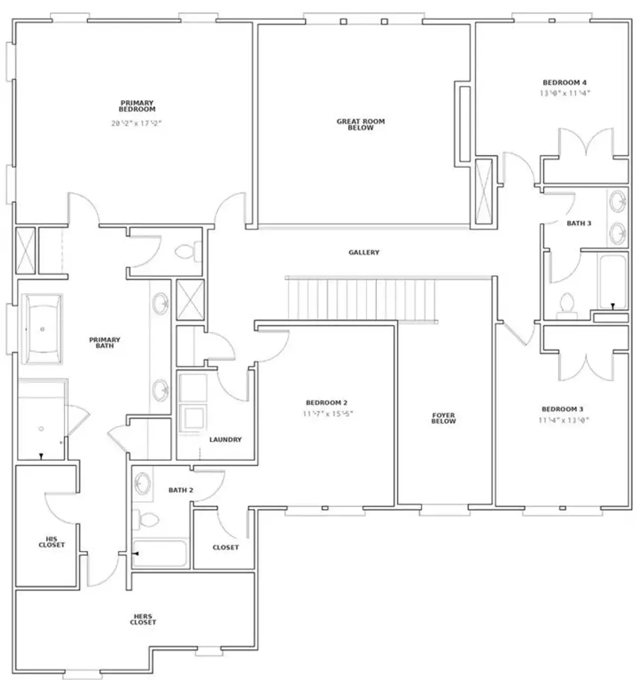 2D floor plan layout of this home in , Conyers, GA (Image 2).