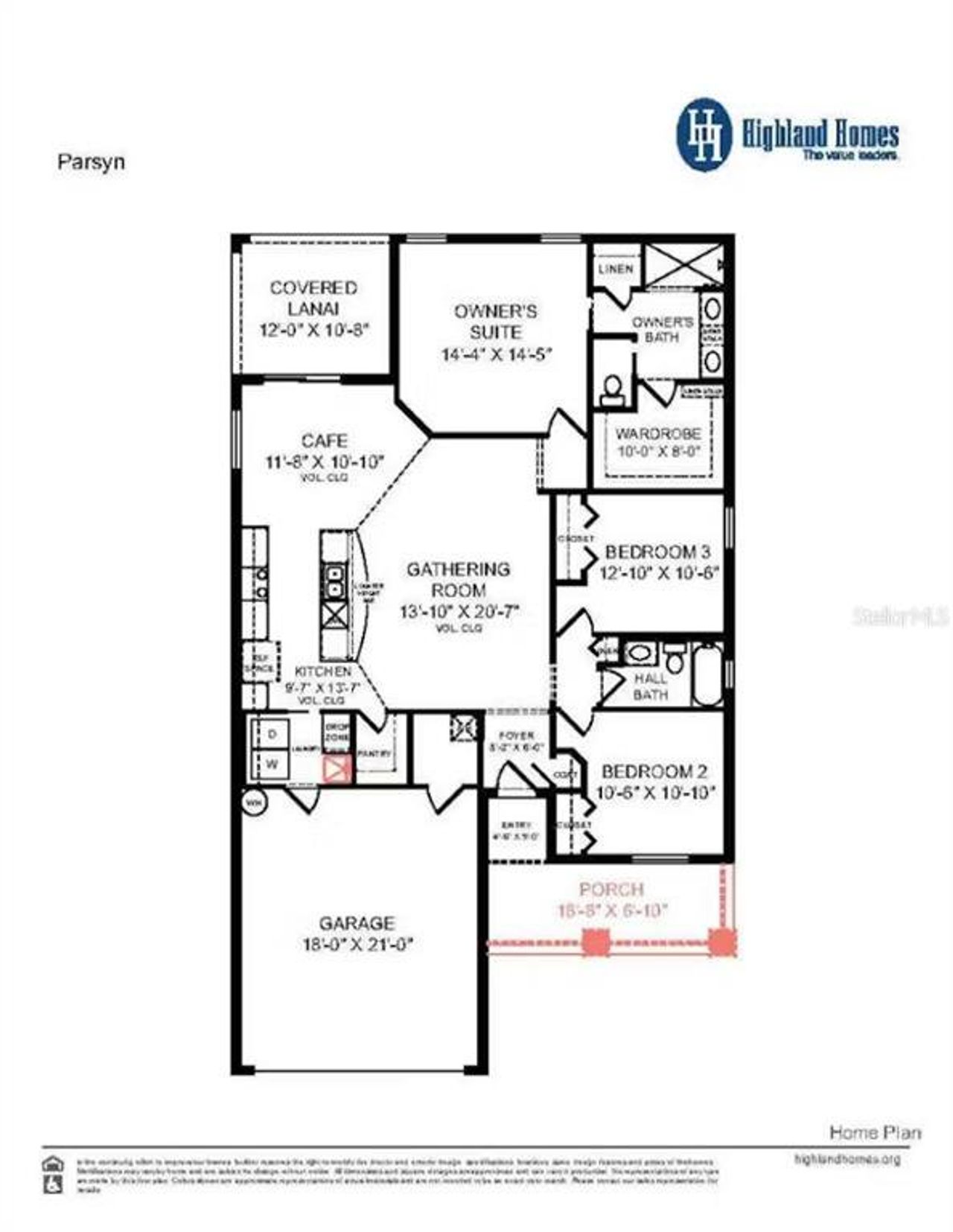 2D floor plan layout of this home in Falls of Ocala, Ocala, FL (Image 2).