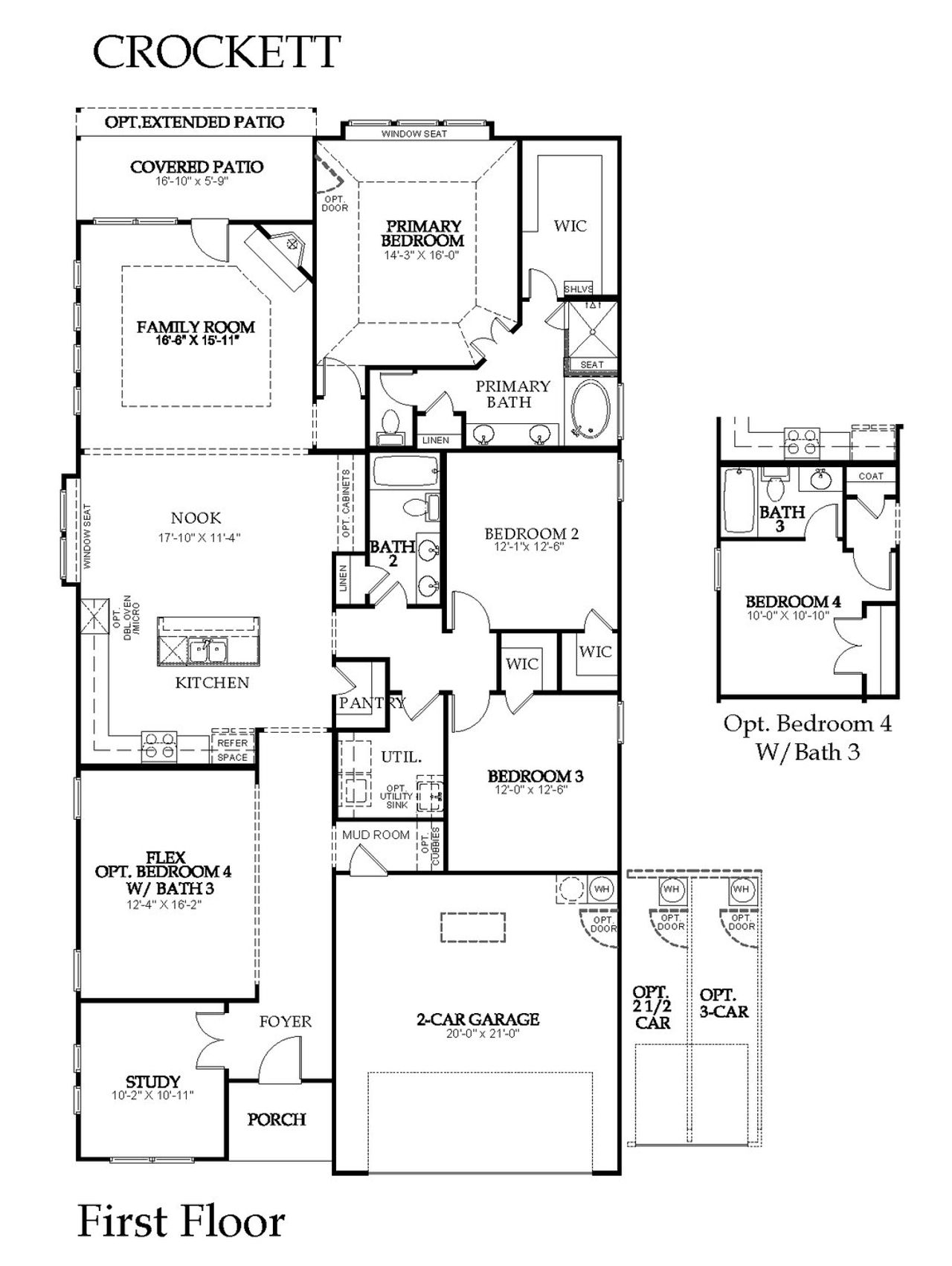 2D floor plan layout of this home in Lake Shore Village, Rowlett, TX (Image 2).