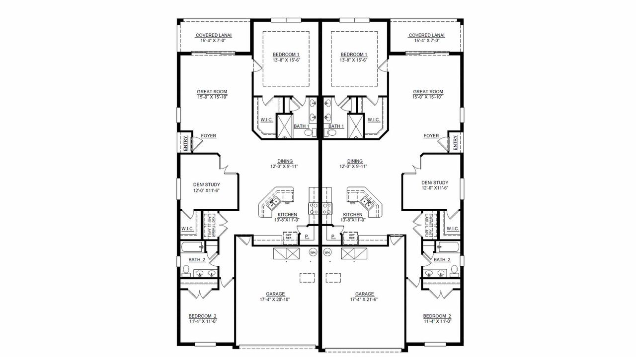 2D floor plan layout of this home in Mirada Villas, San Antonio, FL (Image 2).