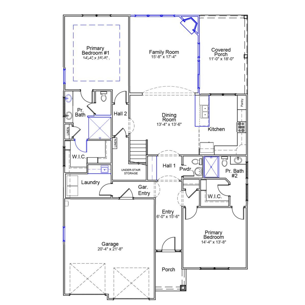 2D floor plan layout of this home in Winston Ridge, Youngsville, NC (Image 2).