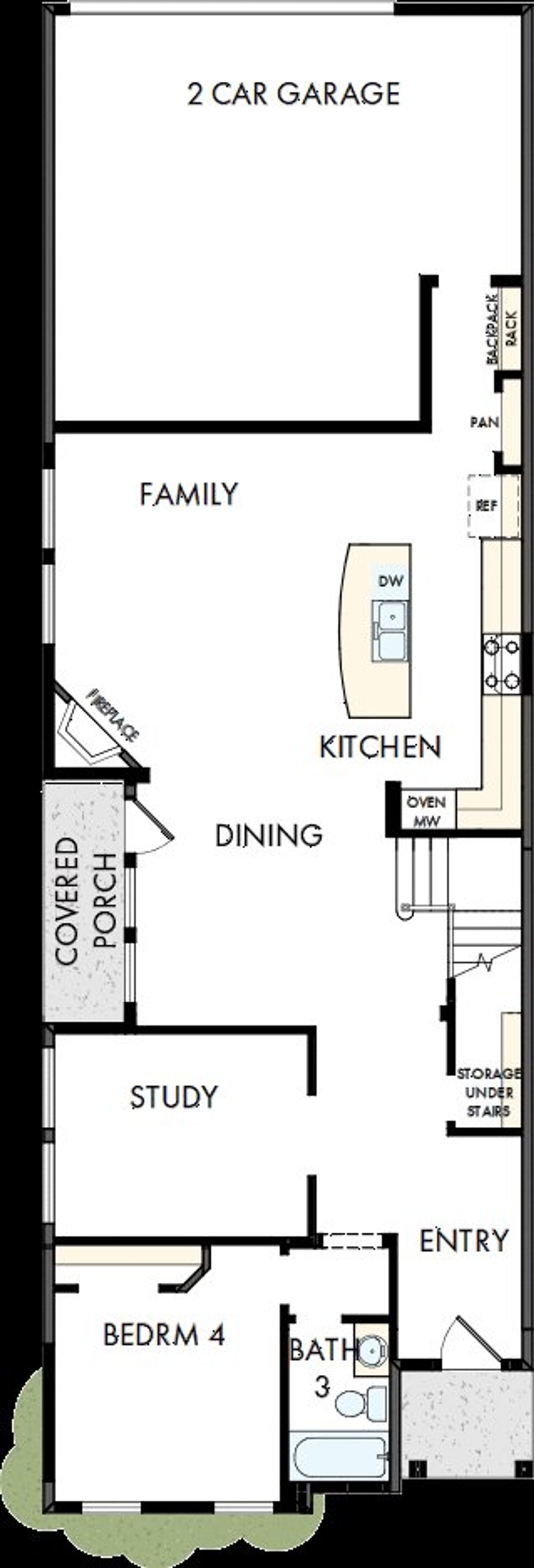 2D floor plan layout of this home in The Retreat at Harvest, Argyle, TX (Image 2).