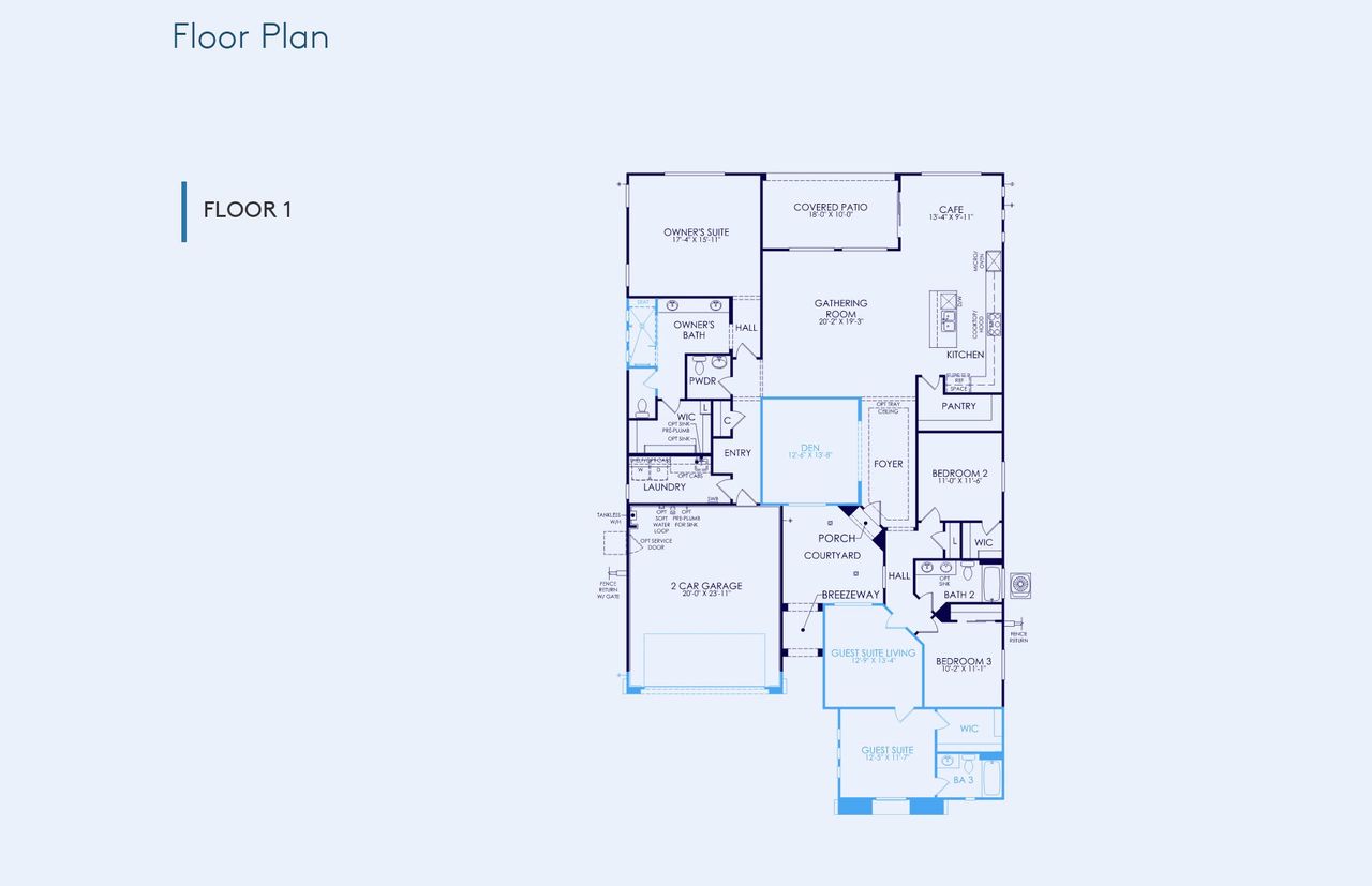 2D floor plan layout of this home in Visara, Surprise, AZ (Image 2).