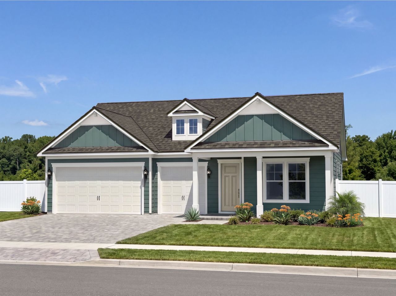 Representative exterior photo of a completed home built from the Merlot by Pulte Homes in Oakmere, Jacksonville, FL (Image 2).
