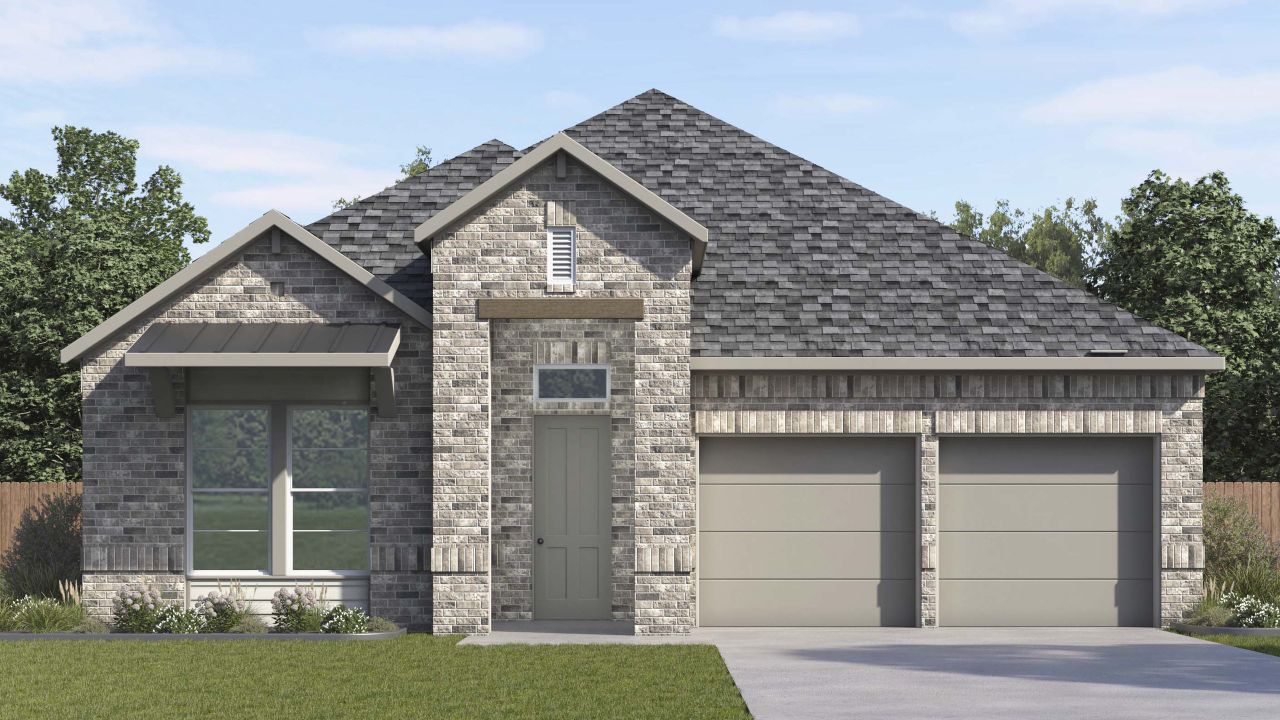 Representative exterior photo of a completed home built from the Levi by D.R. Horton in Peachtree Meadows, Rockwall, TX (Image 2).