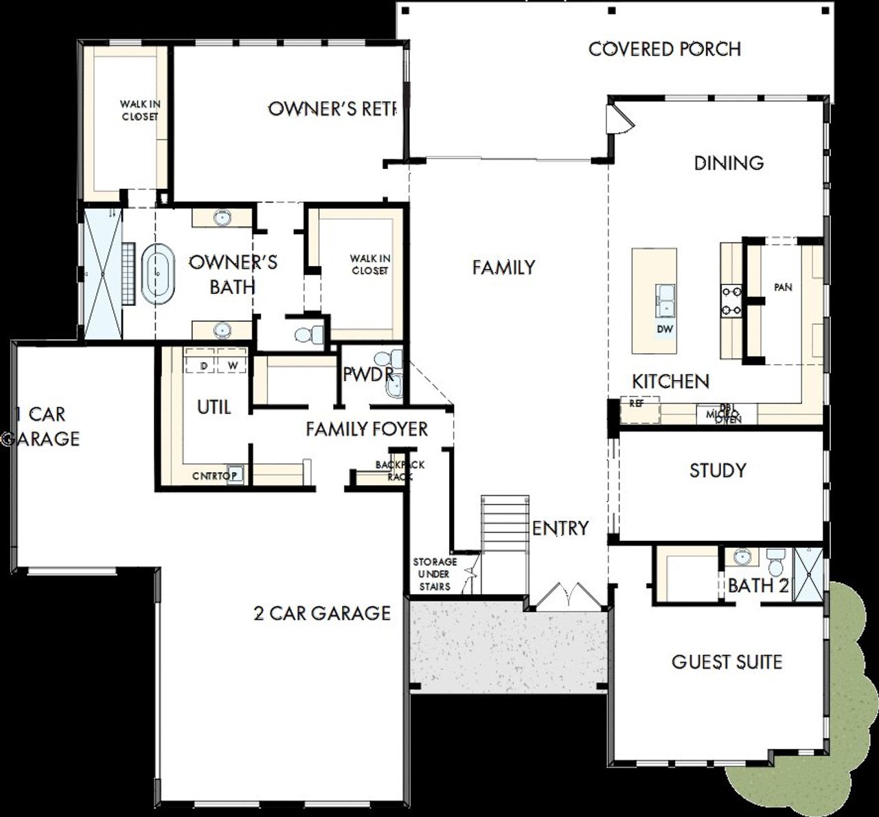 2D floor plan layout of this home in Northshore at Lakewood Village - Estate Series, Lakewood Village, TX (Image 2). 2D floor plan layout of this home in Northshore at Lakewood Village - Estate Series, Lakewood Village, TX (Image 2).