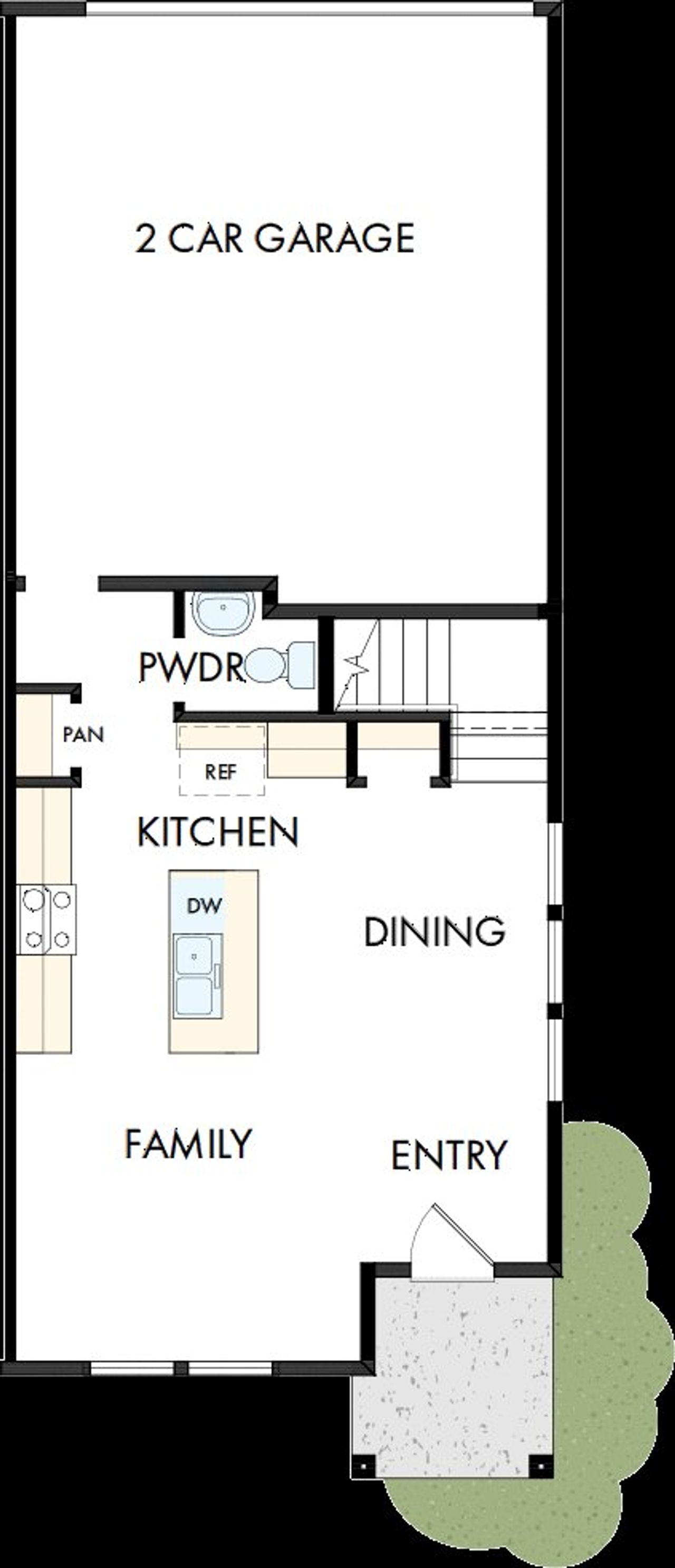 2D floor plan layout of this home in Hardy Pond Townhomes, Rock Hill, SC (Image 2).