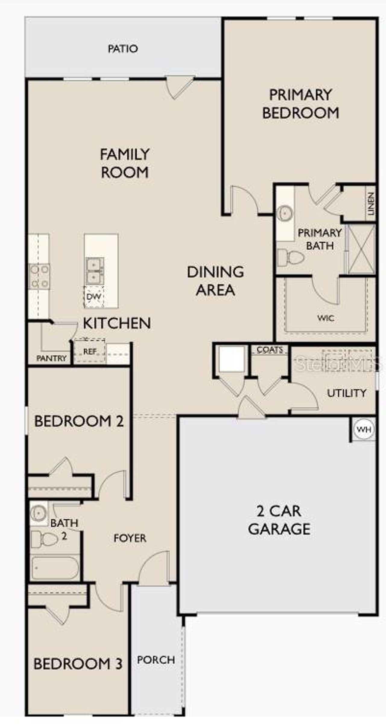 2D floor plan layout of this home in Hawks Run, Kissimmee, FL (Image 2). 2D floor plan layout of this home in Hawks Run, Kissimmee, FL (Image 2).