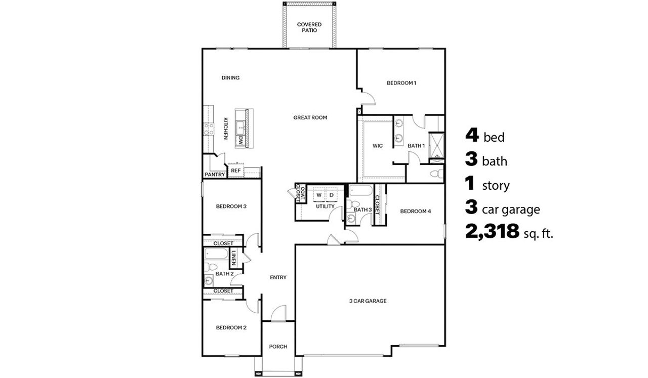 2D floor plan layout of this home in Entrada Del Toro at Rancho Sahuarita, Sahuarita, AZ (Image 2). 2D floor plan layout of this home in Entrada Del Toro at Rancho Sahuarita, Sahuarita, AZ (Image 2).
