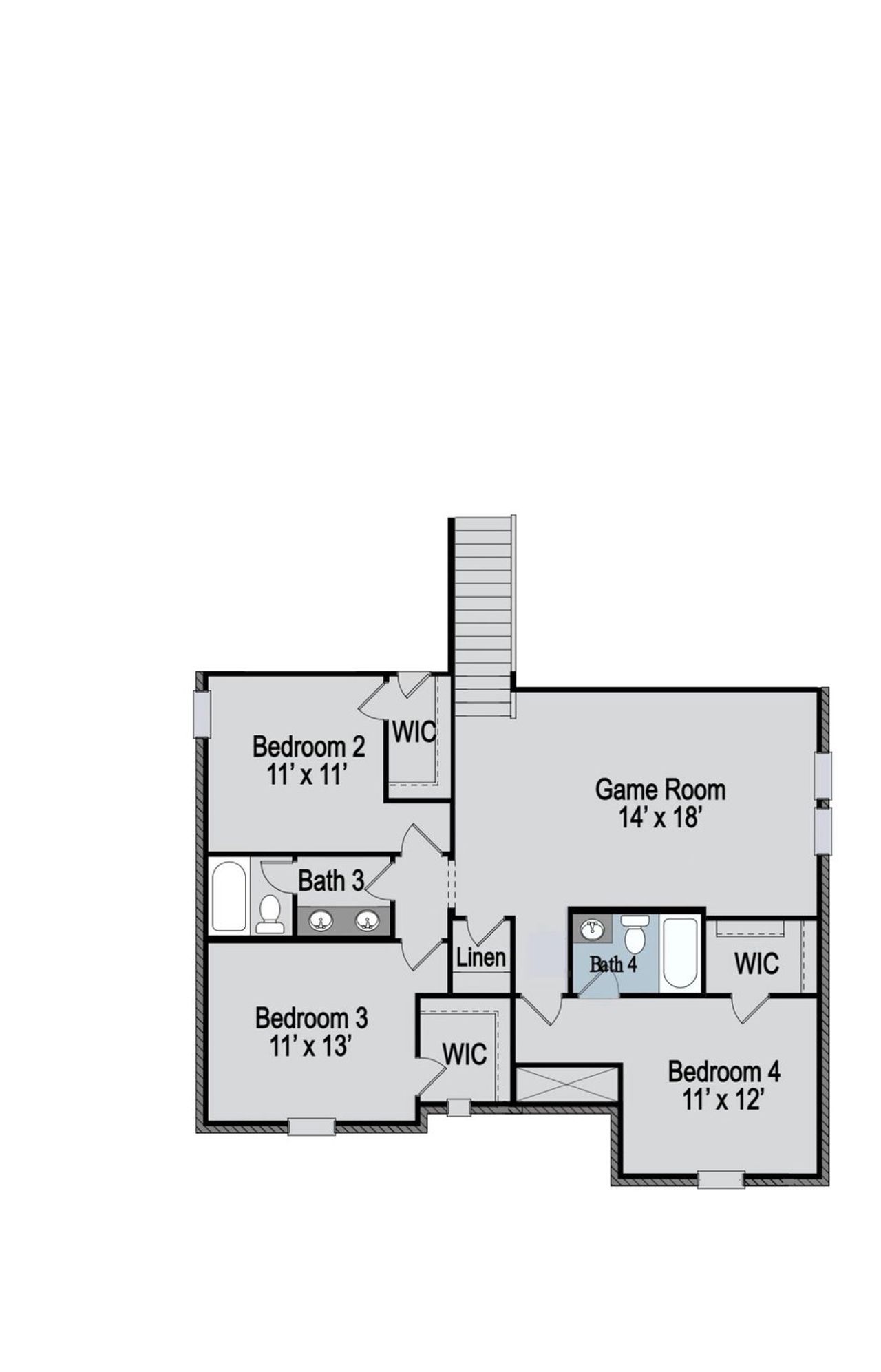 2D floor plan layout of this home in Legacy Hills, Celina, TX (Image 2).