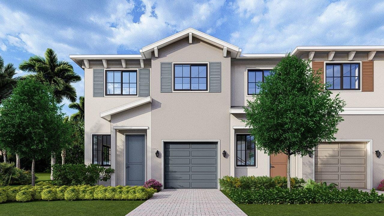 Front exterior of a new home in Juniper Cove, Miami, FL, highlighting curb appeal (Image 2).