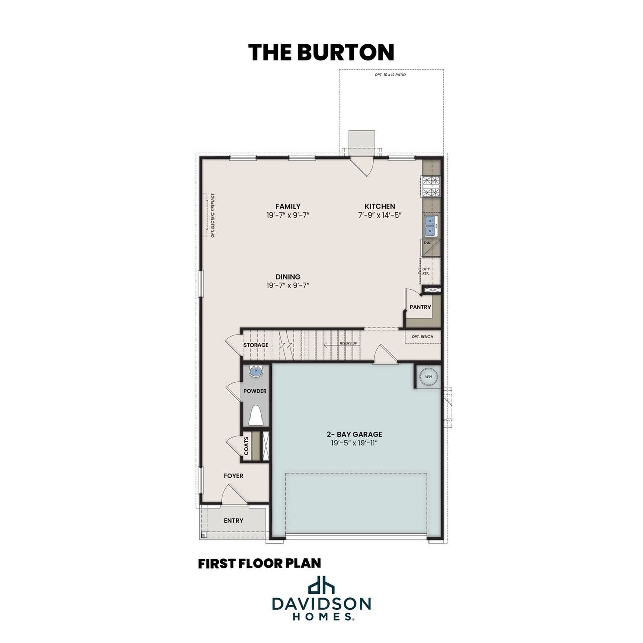 2D floor plan layout for the The Burton D by Davidson Homes LLC in Fairway Crossing, Converse, TX (Image 2). 2D floor plan layout for the The Burton D by Davidson Homes LLC in Fairway Crossing, Converse, TX (Image 2).