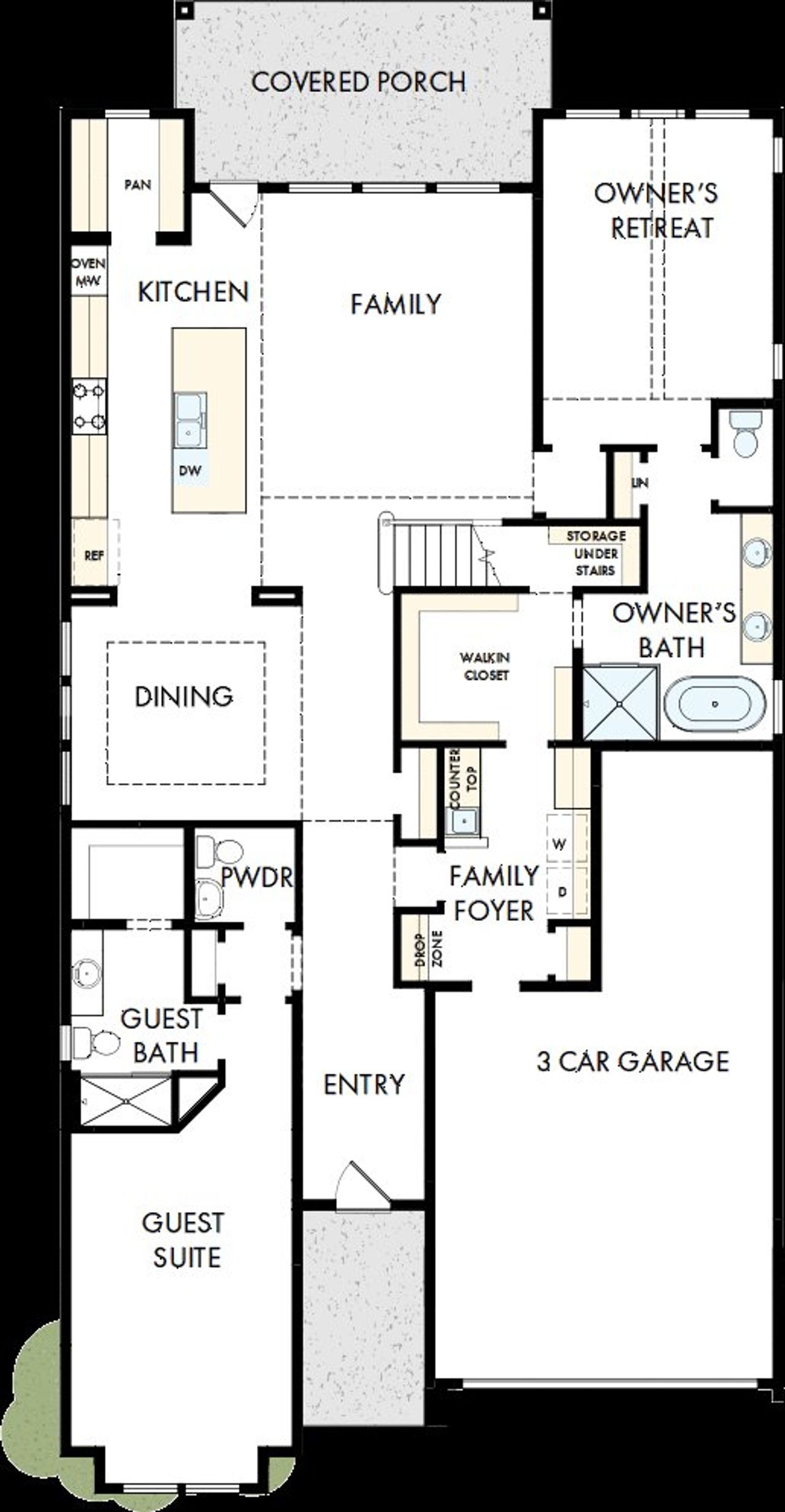 2D floor plan layout of this home in Furst Ranch, Argyle, TX (Image 2).