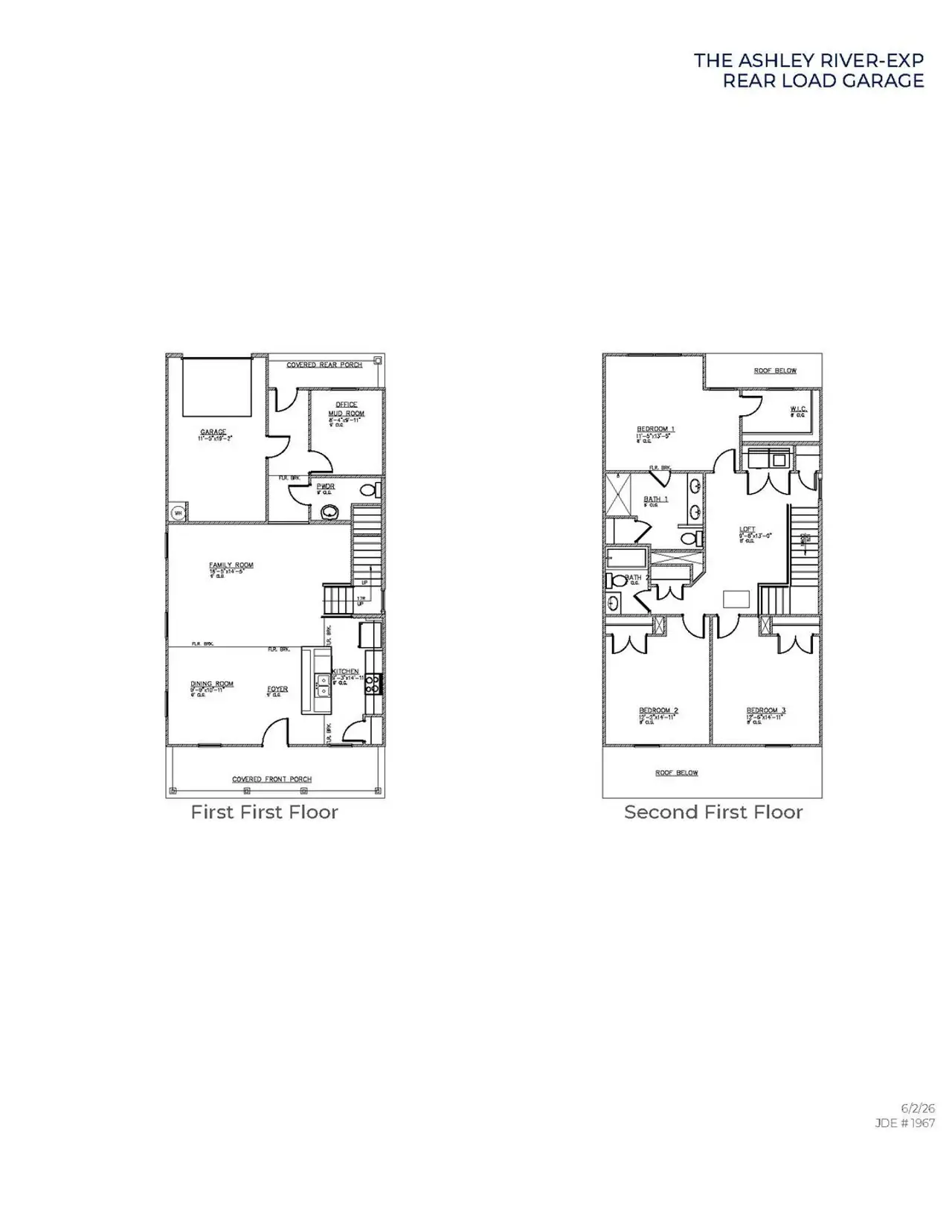 2D floor plan layout of this home in Altama, Brunswick, GA (Image 2).